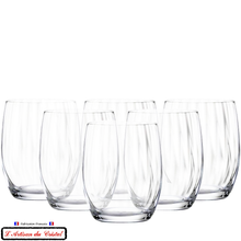 Load image into Gallery viewer, 6 Verres à Eau/Orangeade/Apéritifs, décor côtes vénitiennes