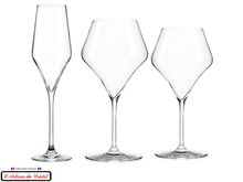 Load image into Gallery viewer, Oenologist Service: 6 Crystal Champagne Flutes Maison Klein 54120 Baccarat France