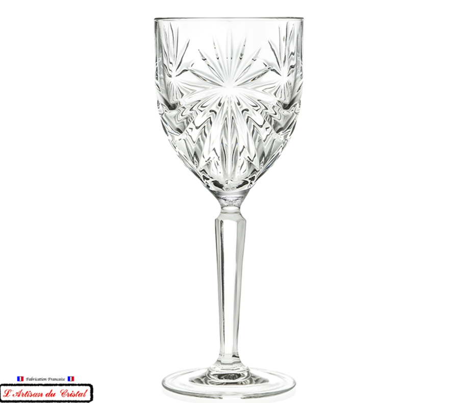 Rayon de Soleil service: 6 crystal wine glasses (29 cl) 54120