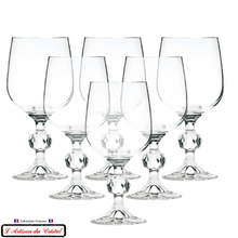 Load image into Gallery viewer, Service San Remo verres à vin contenance 19 cl ou 23 cl détail taille jambe