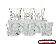 Load image into Gallery viewer, Glacier Service 6 Crystal Whisky Glasses (28 cl) Maison Klein 54120 Baccarat France