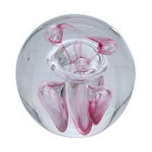 Charger l'image dans la galerie, Sulfure en cristal. Anneaux transparent avec bulles roses