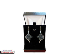 Charger l&#39;image dans la galerie, Coffret Luxe Boucles d&#39;Oreille Femme &quot;Bijoux Créateur&quot; Acier Inoxydable et Cristal Maison Klein : Trèfle
