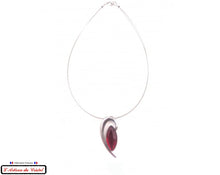 Charger l&#39;image dans la galerie, Coffret Luxe Collier Femme &quot;Bijoux Créateur&quot; Acier Inoxydable et Cristal Maison Klein : Demi Coeur
