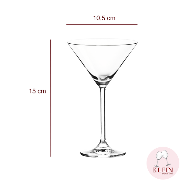 6 coupes à martini/cocktail dimensions