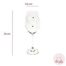 Load image into Gallery viewer, &quot;Wine Duo&quot; Couple&#39;s Box: 2 Hand-Cut Crystal Glasses 
