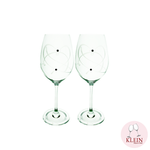 Load image into Gallery viewer, &quot;Wine Duo&quot; Couple&#39;s Box: 2 Hand-Cut Crystal Glasses 
