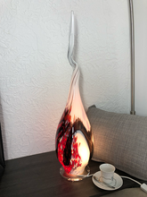 Load image into Gallery viewer, Polychrome Flame Lamp in crystal and enamels
