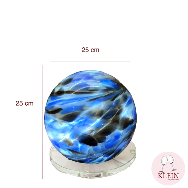 Lampe boule Puissance bleue dimensions