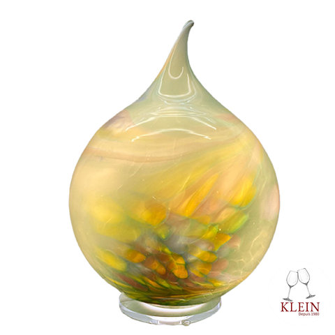 Polychrome Crystal Ball Lamp "Flame" Collection Maison Klein 54120 Baccarat France