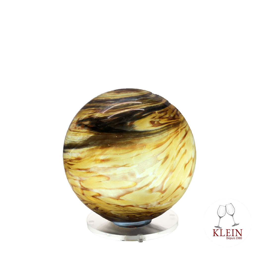 Polychrome Crystal Ball Lamp "Flame" Collection Maison Klein 54120 Baccarat France