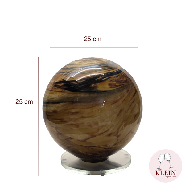 Polychrome Crystal Ball Lamp "Flame" Collection Maison Klein 54120 Baccarat France