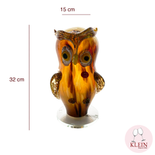 Load image into Gallery viewer, &quot;Sam&quot; Owl Lamp Crystal and Enamels
