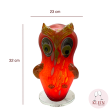 Load image into Gallery viewer, Polychrome Crystal Lamp Spotted Owl Maison Klein 54120 Baccarat France
