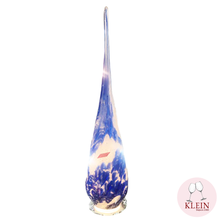Load image into Gallery viewer, lampe à poser cristal polychrome bleu blanc
