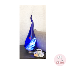 Charger l&#39;image dans la galerie, Lampe Polychrome Cristal Emaux &quot;Planéte Bleue&quot;
