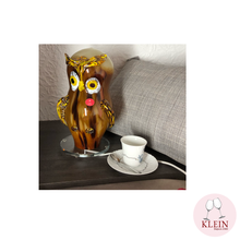Load image into Gallery viewer, &quot;Sam&quot; Owl Lamp Crystal and Enamels
