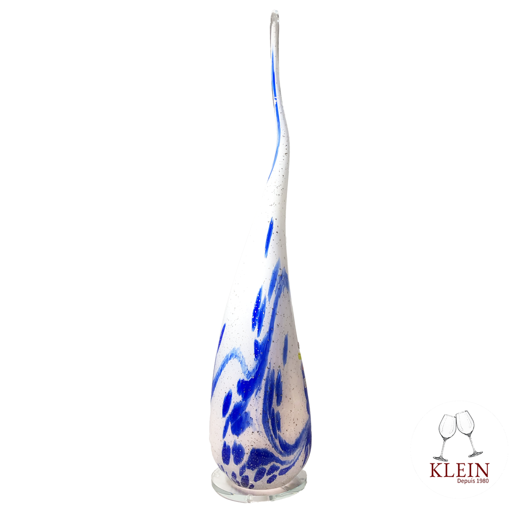 Lampe Polychrome Géante en Cristal "The Big Blue" création de la Maison Klein Artisan du Cristal