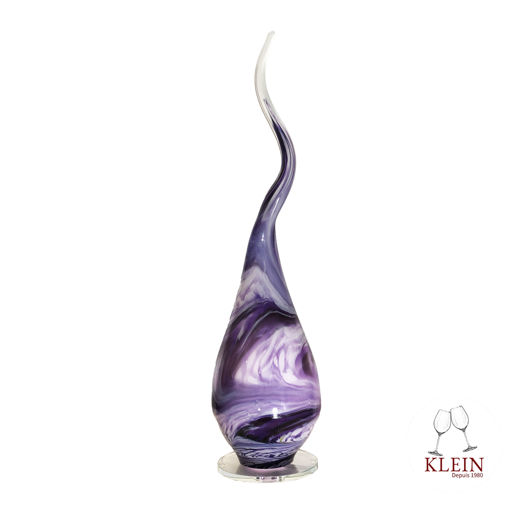 Lampe Flamme "Violette" en Cristal éteinte