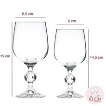 Load image into Gallery viewer, Service San Remo verres à vin contenance 19 cl ou 23 cl 6 verres à vin dimmensions
