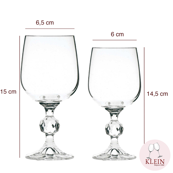 Service San Remo verres à vin contenance 19 cl ou 23 cl 6 verres à vin dimmensions