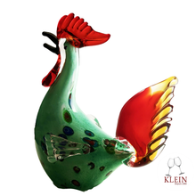 Load image into Gallery viewer, Sculpture &quot;Le Coq Fier&quot; en cristal Coloré vert clair
