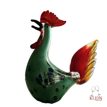 Load image into Gallery viewer, Sculpture &quot;Le Coq Fier&quot; en cristal Coloré vert clair
