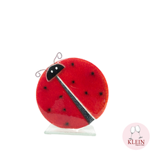 Load image into Gallery viewer, sculpture coccinelle cristal rouge

