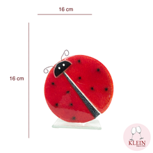 Load image into Gallery viewer, sculpture coccinelle rouge cristal
