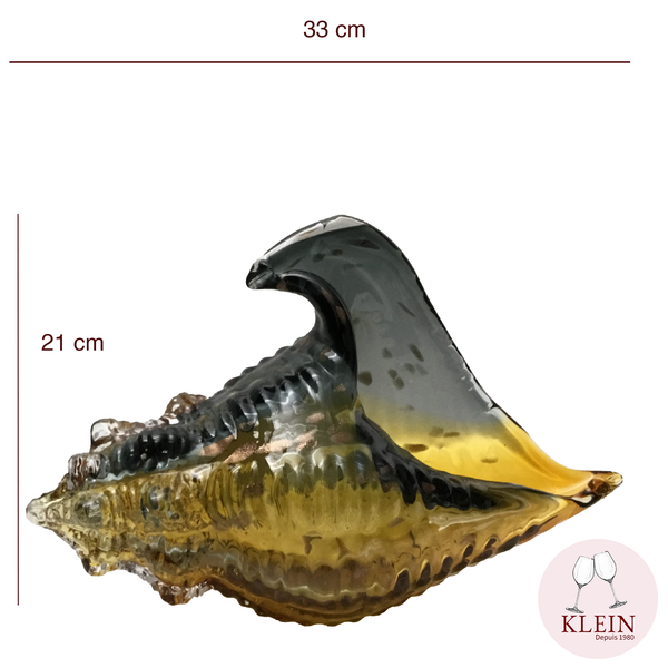 Sculpture Coquillage Brun Grand Modèle dimensions