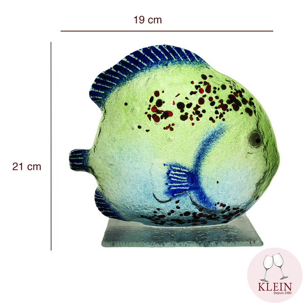 Sculpture Collection Flare "Poisson Vert Bleu" dimensions