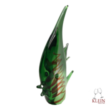 Charger l&#39;image dans la galerie, Sculpture en Cristal &quot;Poisson Vert&quot; -  Maison Klein 54120 Baccarat France - vue de face
