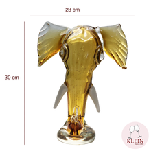 Load image into Gallery viewer, Sculpture en Cristal Collection Animals Design &quot;Elephant Ambre&quot; Maison Klein 54120 Baccarat France
