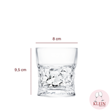 Load image into Gallery viewer, Verres à apéritif service iceman, décor glace taillé dimensions
