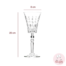 Charger l&#39;image dans la galerie, Service Mimosa : 6 Verres à Vin ou à Eau en Cristal (21 cl) Maison Klein 54120 Baccarat France
