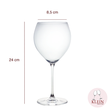 Load image into Gallery viewer, Verres à dégustation de Vin Bordeaux en Cristal Maison Klein 54120 Baccarat France dimensions
