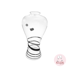 Charger l'image dans la galerie, Vase Amphore Cristal Filet Noir 42 cm