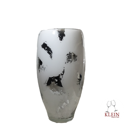 Nouveauté : Collection "Le Rouge et Le Noir" Vase Argent-Blanc