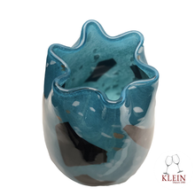 Load image into Gallery viewer, Collection Summer Breeze Vase bleu orage vue du dessus
