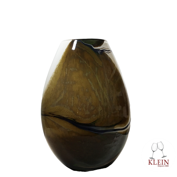 Nouveauté : Collection "Summer Breeze" Vase ovale noir blanc et bleu