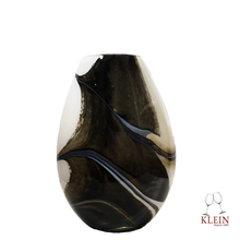 Load image into Gallery viewer, Nouveauté : Collection &quot;Summer Breeze&quot; Vase ovale noir blanc et bleu
