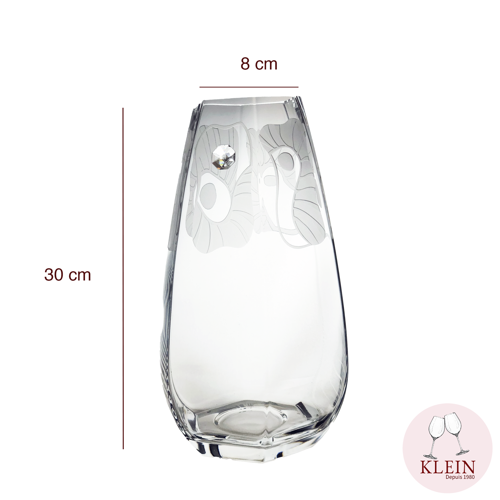 Baccarat クリスタル花瓶 新品未使用　20cm Éclat