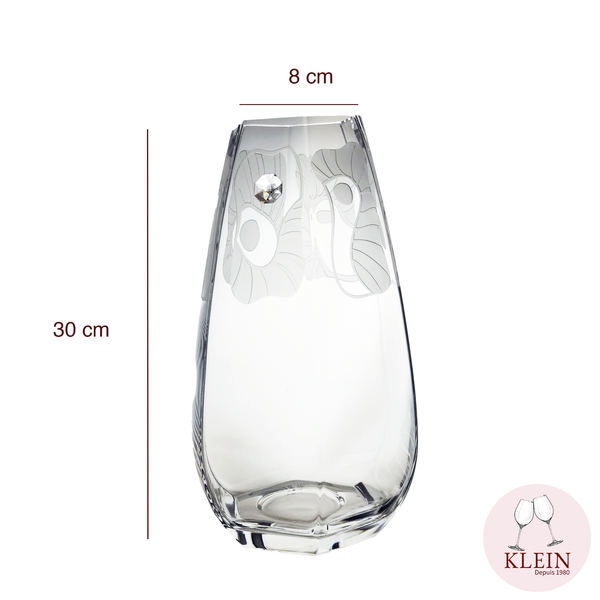  Collection "Éclat" Vase Pharaon en Cristal Gravé Main Maison KLEIN 54120 Baccarat France dimensions