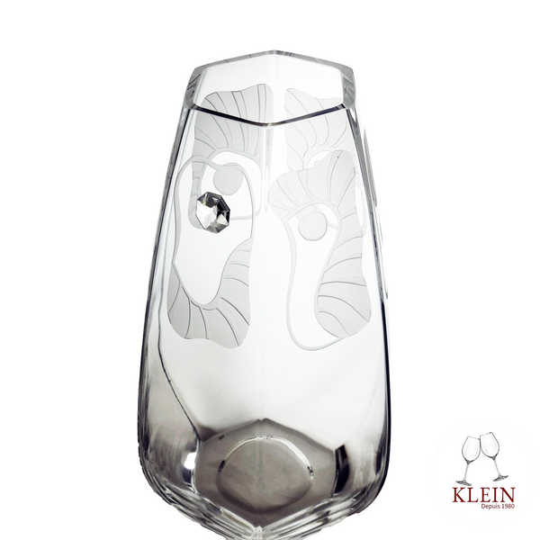  Collection "Éclat" Vase Pharaon en Cristal Gravé Main Maison KLEIN 54120 Baccarat France vue du dessus