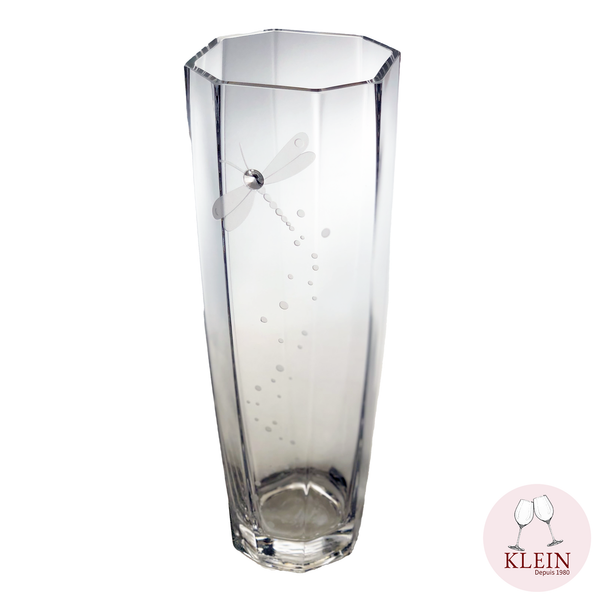Vase Cristal Collection Éclat Modèle "Libellule" Vue de dessus
