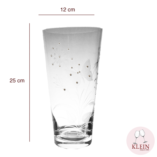 Nouveauté : Vase Cristal Collection Éclat Modèle "Buttefly" dimensions