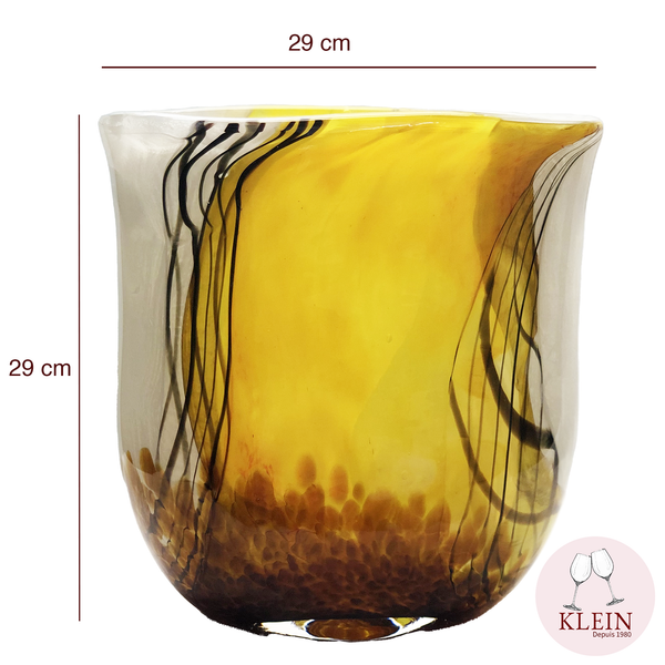 Vase Jaune et blanc collection Summer breeze dimmensions