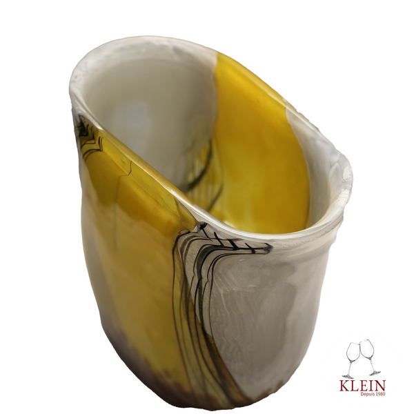 Vase Jaune et blanc collection Summer breeze vue de dessus