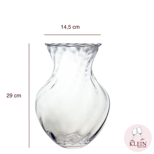 Vase en Cristal Cote Vénitienne Forme Medicis dimensions