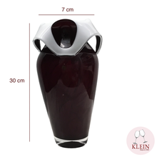 Load image into Gallery viewer, Nouveauté : Collection &quot;Le Rouge et Le Noir&quot; Vase Amphore Noir dimensions
